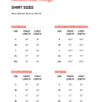 Shirt Size Chart