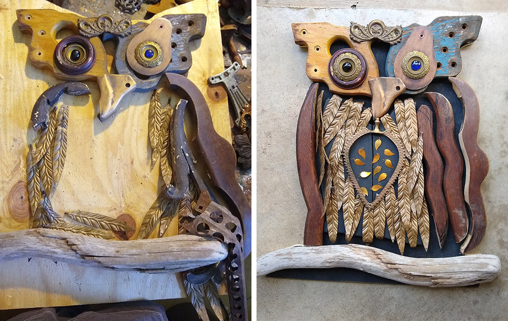 Scott Rolfe - Sawblade Owl Process