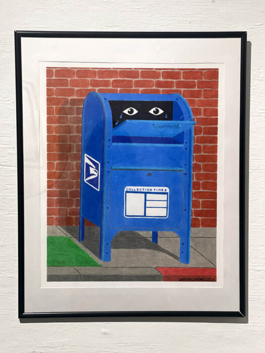 Mailbox, fire hydrant, flower (3/3) - Corey Walker (16" x 20")